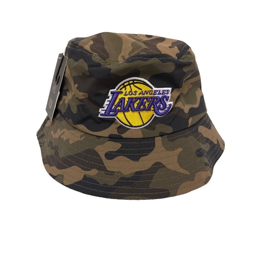 NEW! NBA Ultra Game Los Angeles Lakers Camo Bucket Hat One Size